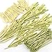 400 pcs Bamboo Skewer / Decorative Cocktail Picks Assortment 01, Paddle Picks, Knotted Picks and Mini Forks by BambooMN
