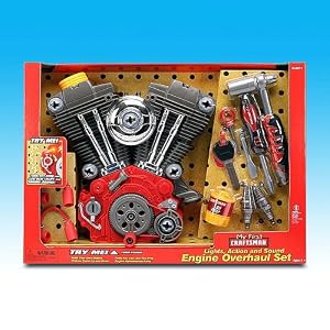 MY FIRST CRAFTSMAN TOY V TWIN MOTOR OVERHAUL PLAY SET CRUISER HARLEY