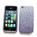 Apple iPhone 4 & 4S Snap-on Protector Hard Case Rhinestone Cover "Purple Rain" Design