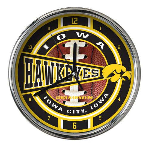 Iowa Hawkeyes NCAA Chrome Clock