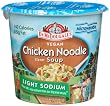 Dr. McDougall's Right Foods Vegan Chicken Flavor Noodle Soup, Light Sodium, 1.4-Ounce Cups (Pack of 6)