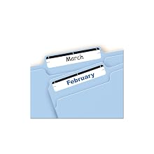 Avery Print or Write File Folder Labels for Laser and Inkjet Printers, 1/3 Cut, Black, Pack of 252 (5211)