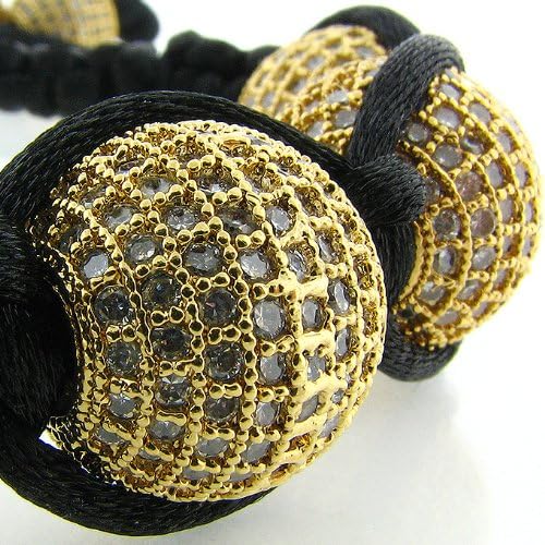 Buddhist Inspired XXL Cream Ice Ball Bracelet 17mm Mens Womens Unisex Micro Pave Lab Diamonds Cz Adjustable 7"-13