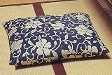 アステ　古都浪漫 座布団カバー 芙蓉唐草柄【銘仙判】55ｘ59ｃｍサイズ用　エンジ(602-1)の画像