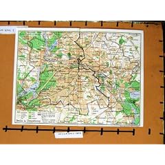 KARTE DEUTSCHLAND-PLAN 1965 BERLIN UMGEBUNG NEUKOLLN TELTOW