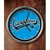 Carolina Panthers NFL Chrome Clock