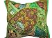 Gift for Her-green Ethnic Indian Sari Beaded Decorative Floor Pillow 24 Inches Free Shipping