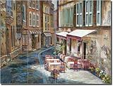 Afternoon in Albi by Ginger Cook - Ceramic Tile Mural 18 x 24 Backsplash