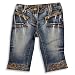 575 Denim - Girls Denim Capri, Blue