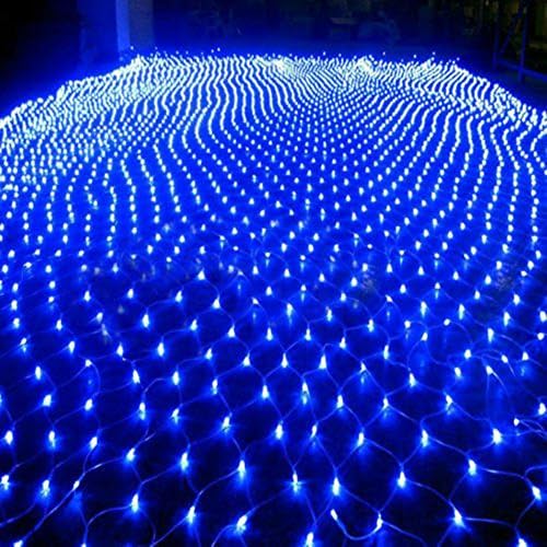 Esonstyle 200led 2*3m Fairy Net Light String Decoration Christmas Xmas Party Wedding (Blue, 110v Plug)
