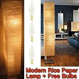Rice Paper Shade Asian Floor Mood Lamp