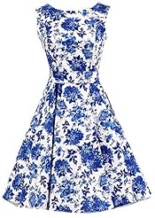 Cocktail Floral Print Vintage Cotton Bridesmaid Dress/Party Dress 