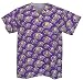 LSU LOGO Tigers Louisiana State University LSU Scrub Top XXL -Size XXL- 100% Natural Cotton - NOT a CHEAP BLEND - UNIQUE CHRISTMAS GIFT IDEA for HIM or HER Men, a Man, Women, A woman, Ladies, Students or Alumni. ON SALE!