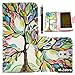 Note 3 Case, Galaxy Note 3 Wallet Case, M-Zebra Note 3 Wallet Case [Wallet Function] Flip Cover Leather Case for Samsung Galaxy Note 3, with Screen Protectors+Stylus (Colorful Tree 1)
