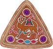 Embroidered Adjustable Bar Stool Leather Seat Indian-Style(stl137)