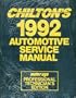 Chilton's 1992 Automotive Service Manual/1988-92 Automotive Service/Professional Technician's Edition