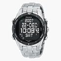 Pulsar Men's World Time Alarm Chronograph Silver-Tone Watch #PQ2001