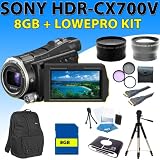 61MGritFysL. SL160  Sony Hdr cx700v Hdrcx700v Cx700v 96gb Internal Flash Memory Camcorder + Lowepro Fastpack 250 (Black) + Wide Angle Lens + 2x Telephoto Lens + 3pcs Filter Kit + 8gb Sdhc Memory Card + Premium Carrying Case + 57 Inch Aluminum Tripod + Hdmi Cable and More   (8gb Shooter Kit)