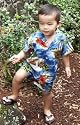 Red Hibiscus Island Boy's Hawaiian Aloha Cabana Set