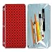 Pencil Pouch 3D Lenticular PP01-R008R; Turning black stars against a red background spin in circles when tilted. Image
