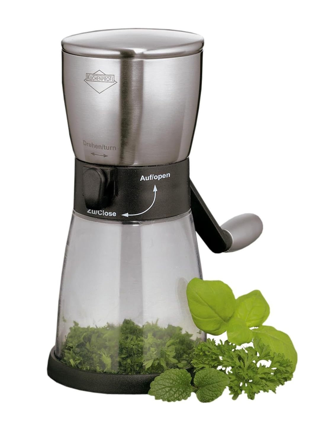 NEW No Mess Manual Herb Spice & Coffee Mill Herbs Leaf Chopper Blade