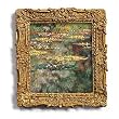 Waterlily Pond - Gold Frame Magnet with pop-out easel (2-3/4" x 2-1/2")