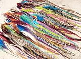 4 Natural Feather Hair Extensions 100% Real, Brown Tones