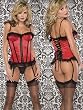Sexy Red Satin Bustier Lingerie Set - MEDIUM