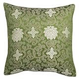 Decorative Handmade Silky Green Cushion Cover / Pillow Sham - Chinese Lotus Flower Design