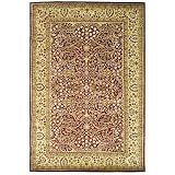 Safavieh Persian Legend Collection PL520A Handmade Rust and Beige New Zealand Wool Round Area Rug, 3-Feet 6-Inch Round