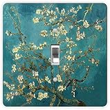 Rikki Knight Van Gogh Almond Blossoms-Single Toggle Light Switch Plate