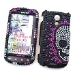 Samsung Epic 4G (Sprint) Snap-on Protector Hard Case Rhinestone Cover "Halfskull" Design