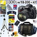 Nikon D300s 12MP CMOS Digital SLR Camera with Sigma AF 18-200mm f/3.5-6.3 DC OS (Optical Stabilizer) Zoom Lens + 16GB Deluxe Accessory Kit