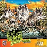 Master Pieces Sunset Prowlers Glow in the Dark Hidden Images Puzzle