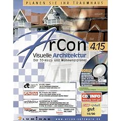ArCon 4.15, 2 CD-ROMs Visuelle Architektur. Der 3D-Haus- und Wohnungsplaner. F�r Windows 9x/ME/XP/NT 4.0/2000