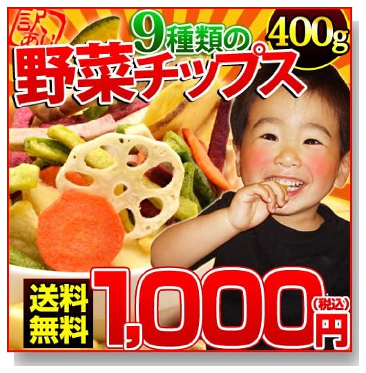 9種の色ー 訳あり野菜チップス400g 1000円ポッキリ 福袋 [訳あり]
