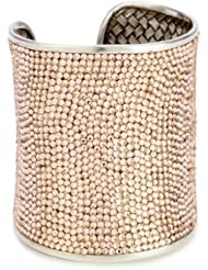 Deanna Hamro Atelier "Lulu" Light Peach Wide Pave Cuff Bracelet