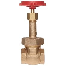 Milwaukee Valve 1151 Series Bronze Gate Valve, Industrial Service, Class 150, Rising Stem, NPT Female