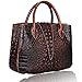 Pijushi 22201 Classic Ladies Crocodile Embossed Leather Satchel Bag Women's Top-handle Handbags