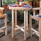 Cedar Log Bistro Table