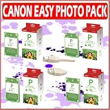 Canon Selphy ES1 Easy Photo Pack E-P100 100-Print 4x6 Paper/Ink Pack (Bundle of 4)