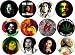 Set of 12 Bob Marley 1.25