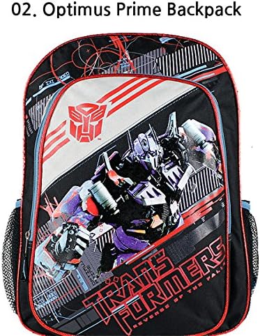 16" Large Transformers Optimus Prime, Bumblebee Backpack Transform Options: Optimus Prime