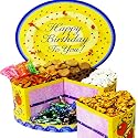 Happy Birthday To You Cake Shaped Gift Box of Treats