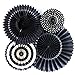 Basics Party Fans 4/Pkg-Black