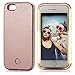 elftear 0.6-Inch LED Light Up Illuminated Back Cover for Apple iPhone 5, 5S and SE - Rose Gold