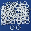 100 Silver Plated Open Jump Rings Connectors 18 Gauge 8mm