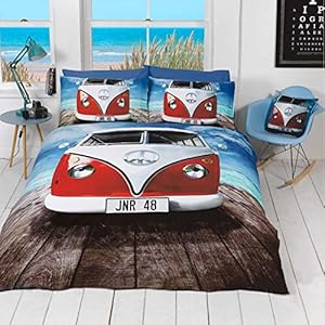 Boardwalk Campervan Single Duvet Cover and Pillowcase Set
