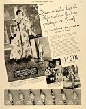 1937 Ad Elgin Sally Burguieres Jewelry Watch Cypremort - Original Print Ad