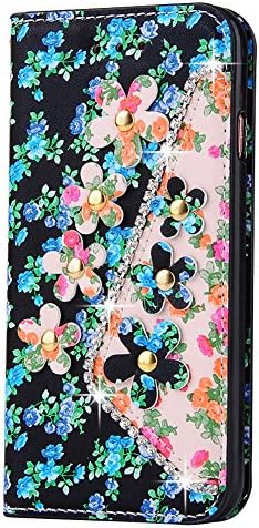 For Apple iPhone 7 Case 4.7 Inch,Stylish-fit Floral Pattern PU Leather, Cover glitter Cover , Full Body Protective Case for iPhone 7 Elegant Flower